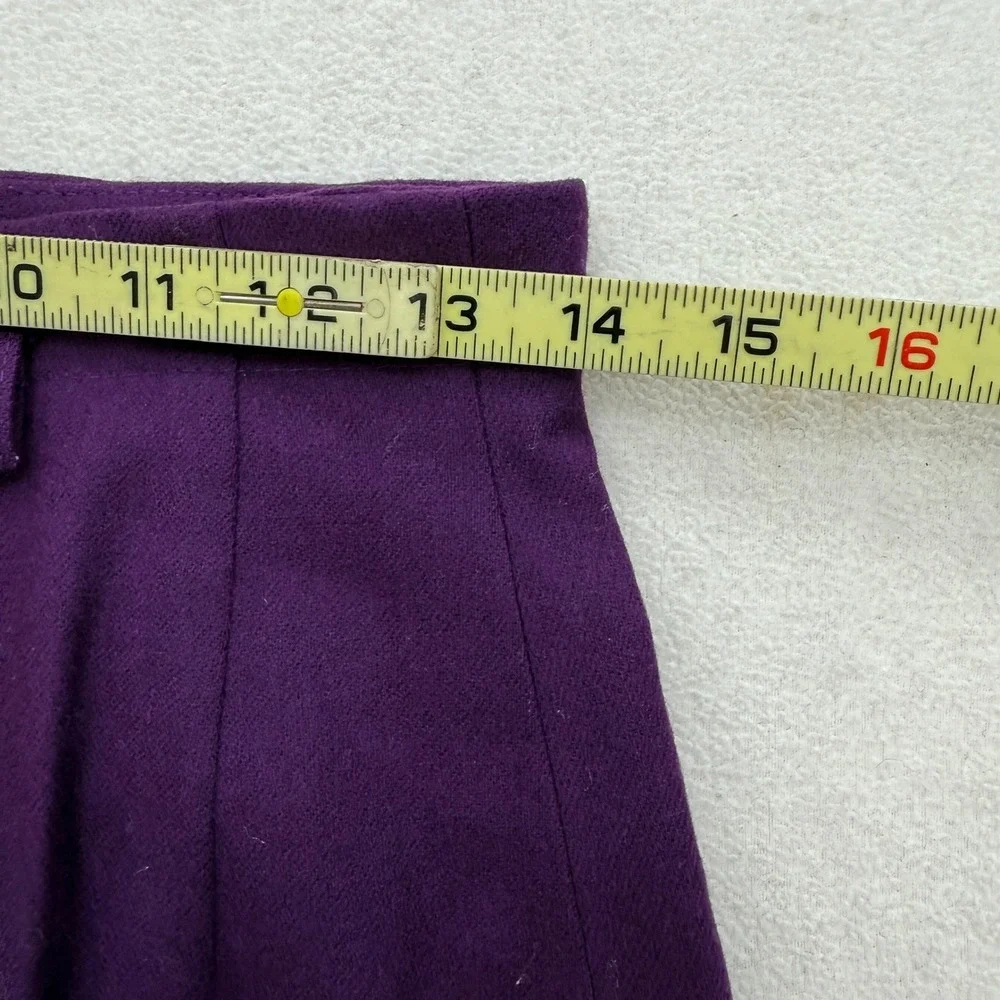 Pendleton Women's Size 10/12 Wool Blazer Skirt Suit Set Gray Plaid‎ Purple Lined